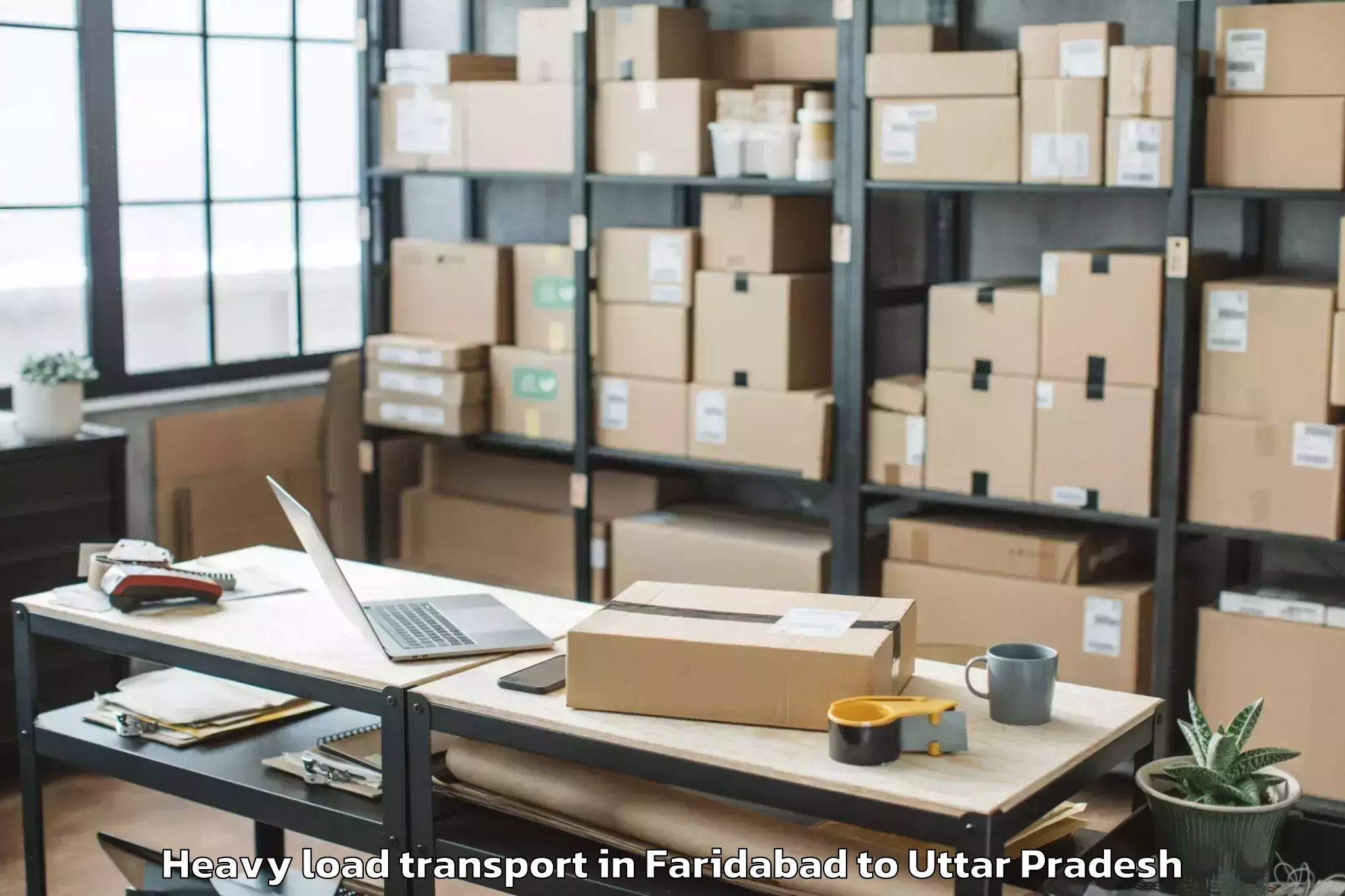 Easy Faridabad to Sahjanwa Heavy Load Transport Booking